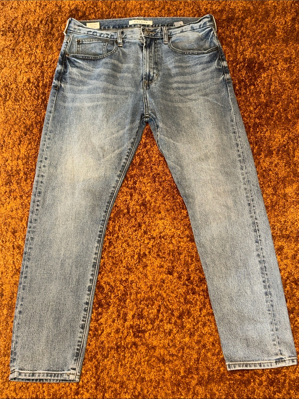 PacSun Men's Slim Jeans in Light Blue Wash